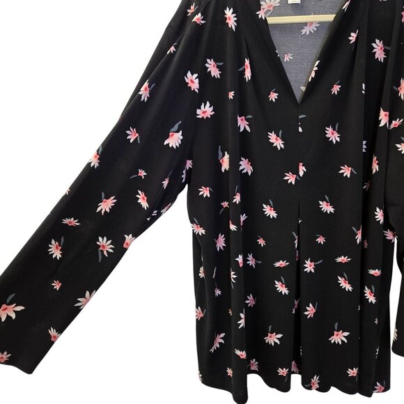 CJ Banks Floral Popover Boho Top Size 3XL - Picture 5 of 6